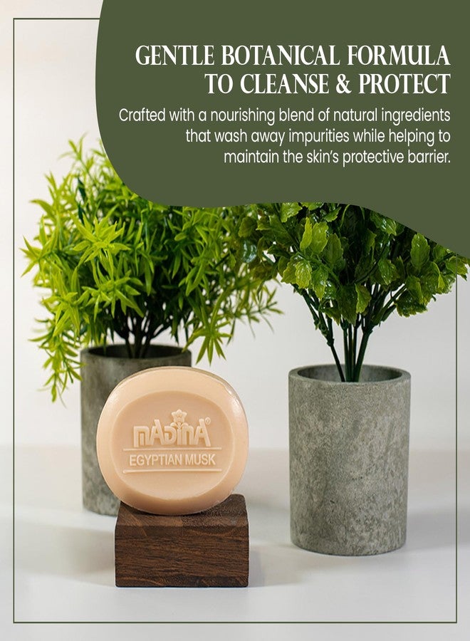 مدينة صابون المسك المصري من المدينة - مرطب، مغذي، مصنوع من مكونات نباتية 100%، حلال، منظف لطيف لجميع أنواع البشرة، تركيبة نباتية، عبوة من 6 قطع (3.5 أونصة لكل قطعة) - Image 5